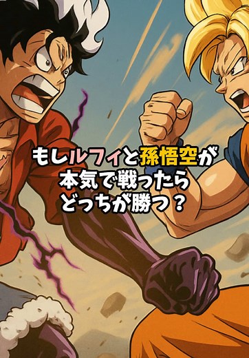 ルフィーと孫悟空の戦いシミュレーション結果