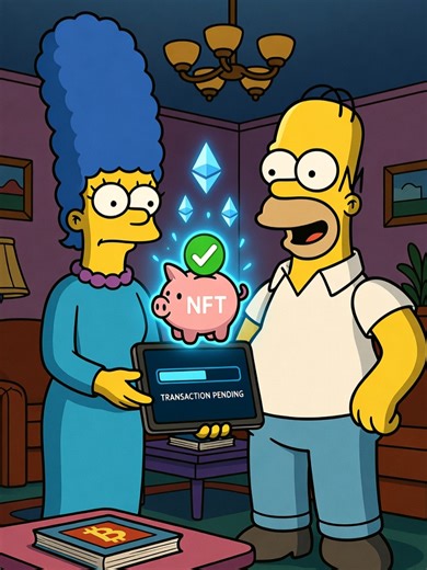 Marge só queria guardar dinheiro… Homer transformou em NFT 😭💸 Quem nunca?#bitcoin #simpsons #thesimpsons #homersimpson #cryptocurrency