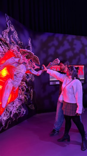 Kavya Koushik on Instagram: "Koushik do you copy……it’s code Red!!!!!! Stranger things the experience yas island upside down hawkins #strangerthings #upsidedown #hawkinslab #yasisland #uae"