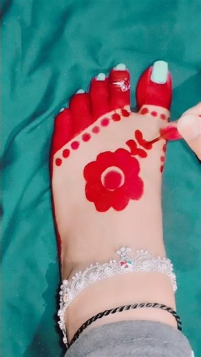 Simple & Beautiful Aalta Design for Feet Easy Alta Design at Home"#mahawar#mehndi #art #shorts #alta