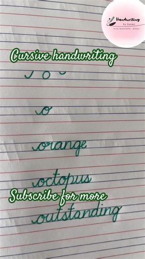 How to write o in cursive #handwriting #cursive
