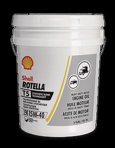 Shell Rotella® T5 15W-40 Synthetic Blend Heavy Duty Diesel Engine Oil, 18.9-L | Canadian Tire