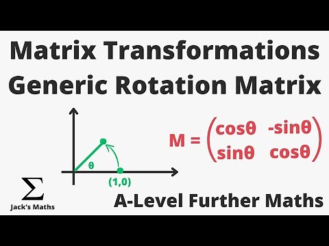 Deriving Rotation Matrix with Examples (Matrices 15) | A-Level Further Maths
