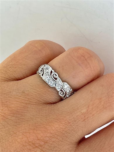Vintage Platinum Diamond Ring - Etsy