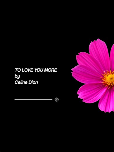 to love you more . . #toloveyoumore #celinedion #yoki404 #lyrics #fyp