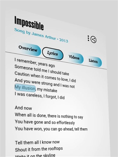 Impossible James Arthur lyrics