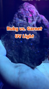 Ruby vs. Garnet UV Light #rockhound #rubyred #garnet #rocks #rockhounding #lapidary | Wisconsin Rocks