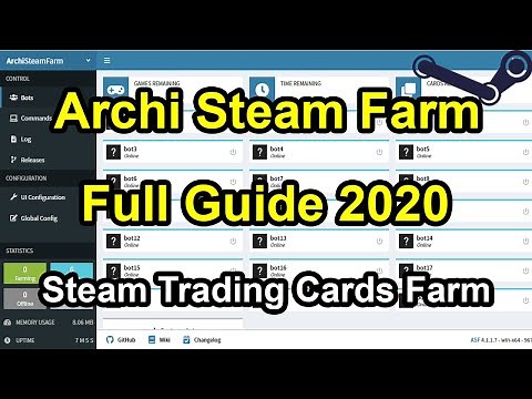 Archi Steam Farm Guide, Set Up and Use, Farm Steam Trading Cards 2020