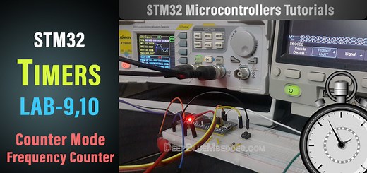 STM32 Counter Mode Example - Frequency Counter With Timer Module
