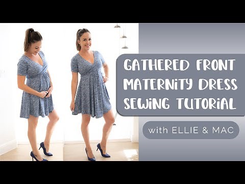 Gathered Front Maternity Dress Hack, Sewing Tutorial