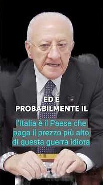 De Luca: "Italy is the country that has suffered the most from this idiotic war." #deluca #israel...
