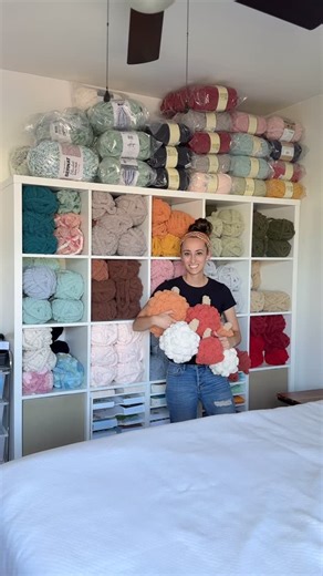 Sabrina-Rose Benedict on Instagram: "BOBBLE PUMPKIN PATTERN & VIDEO TUTORIAL!! Keyword to get the info is “TUTORIAL”! Since the Christmas tree pattern was so popular last year, I decided to make a pumpkin version! The perfect fancy pumpkin pattern! 😍🎃 Happy knitting! 🧶 #pattern #yarn #tutorial #knit #pumpkin #autumn #fall #handknit #diy #craft #fallfavorites #chunkyknit #crafts"