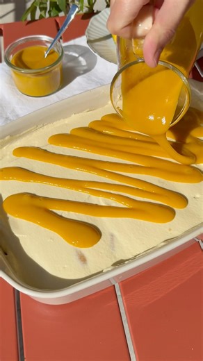 Tiramisu MANGUE 🥭 😍 #tiramisu #mangue #recette #cuisine