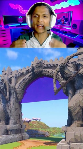 REACTION SERIES || PART-6 || WORLD BIGGEST NETHER PORTAL #shorts #minecraft #gaming