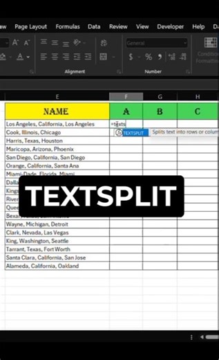🤯Excel Text Split formula 👑‪@luckyharde‬ #excel