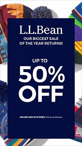 Our biggest sale of the year is back! Save up to 50% on clothing, gear and more. Shop now to find the best deals. Online and in stores. Prices as shown. | L.L.Bean