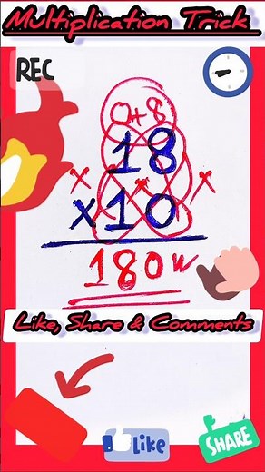 How to Make Multiplication Easy and Fun 😉 #math #multiplication #mathtrick
