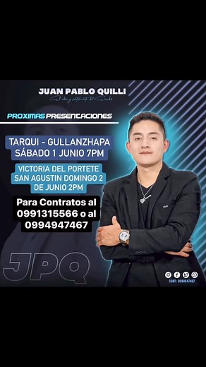 4.4K views · 20 reactions | #juanpabloquilli contratos al 0991315566 | Juan Pablo Quilli | Facebook