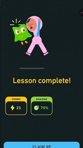 Duolingo lesson complete sound