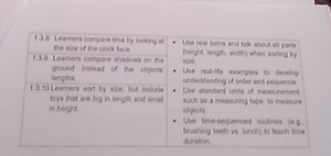 1.3.8 Learners compare time by looking at the size of the clock... | Filo