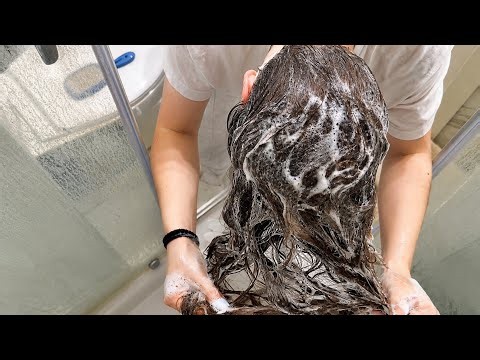 ASMR Hair Washing Tutorial 💆‍♀️✨ Scalp Health & Deep Relaxation | No Talking