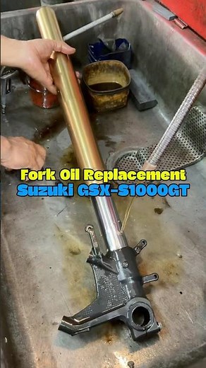 Fork Oil Replacement - Suzuki GSX-S1000GT #premiumsportcycles #psc #service #asmr #youtube #shorts