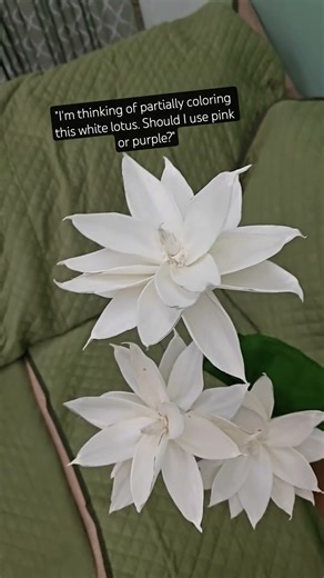 Sola wood paper flowers for room decoration, Handmade paper flowers of 15 cms, DIY @PaperSaiarts