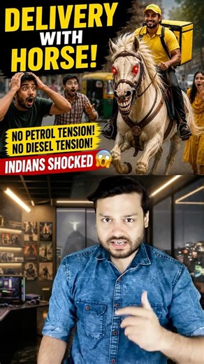 Horse is BEST!! No Petrol No Diesel Tension! But.. Really? Why Indians Using Horse? #shorts