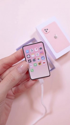 미니아이폰 만들기 도안과 언박싱! Mini iPhone Unboxing💗