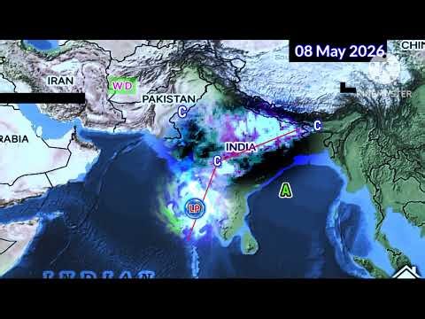 19 April 2026 Next 25 Days Weather System Map Forecàst South Asia.