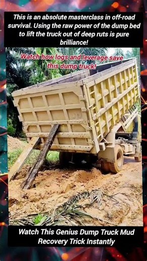 Watch This Genius Dump Truck Mud Recovery Trick Instantly #Truck #Recovery #DumpTruck #Hacks