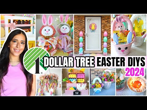EASY Dollar Tree EASTER DIYS for 2024! 🐰 HIGH-END quick hacks (really!)