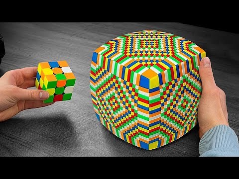 THE MOST DIFFICULT PATTERN ON THE HUGE RUBIK’S CUBE 19x19