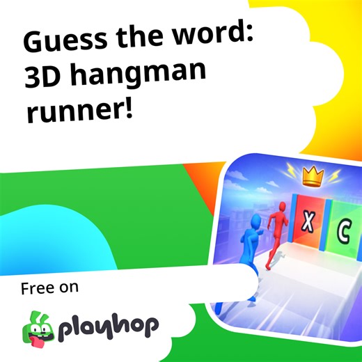Guess the word: 3D hangman runner!: Play Online For Free On Playhop