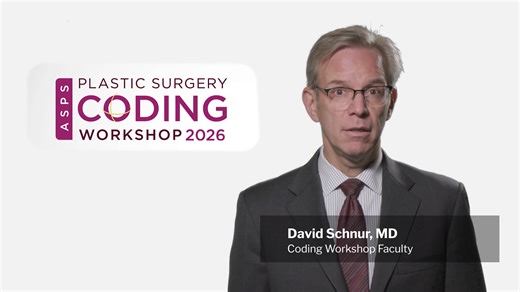 As David Schnur, MD, shares in this quick video, the 2026 ASPS Plastic Surgery Coding Workshop is a smart investment. Register now to learn how to save your practice time and money! https://bit.ly/3Y0QTlw #PlasticSurgery | ASPS Members