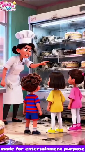 Chinku aur chinki ny cake bnaya #cartoon #shorts #viral #fyp