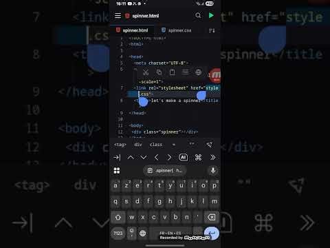 How to make a spinner in HTML css #progamer