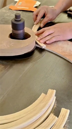 Precision Wood Shaping and Smoothing Using a Vertical Spindle Shaper #shorts