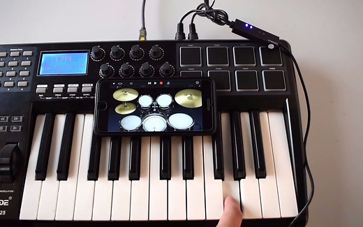 【MIDI转蓝牙&USB线 MTBU-20】开箱测试及连接电脑和移动设备使用效果