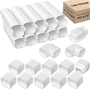 3" 14.5 Ft Mini Split Line Set Cover, AC Line Cover for Mini Split Air Conditioner and Central AC