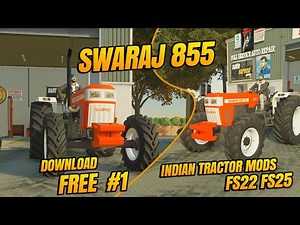 Swaraj 855 mod #1 free fs22 fs25 | Indian tractor mods realistic graphic preset #fs22 #gta5