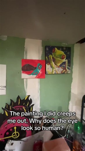 Creepy Painting Reveals Human-Like Eyes