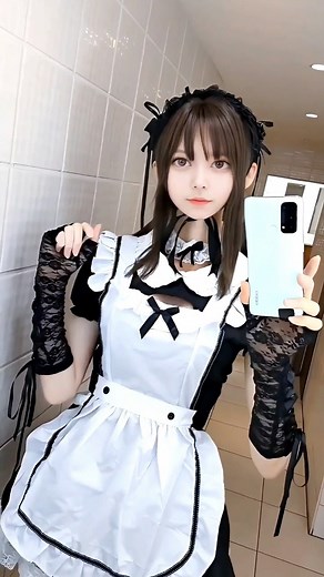 女装メイド服でお出かけ