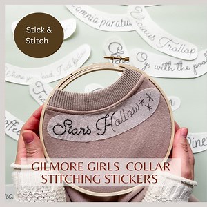 Stars Hollow Collar Stitching Stickers- DIY Hand Embroidery Project- for Sweatshirts and Tees - Etsy