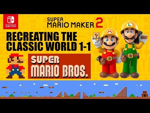 Recreating World 1-1 from Super Mario Bros. Classic in Super Mario Maker 2
