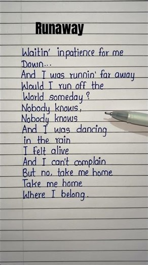 Runaway song lyrics 🌼 #runaway #aurora #lyrics #trending #shorts #song #viral