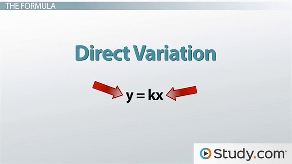 Solving Direct Variation | Equation, Problems & Examples
