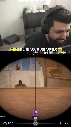 Mini Furi vs 8 SILVERS 😭 #cs2 | Rc Mini Cars