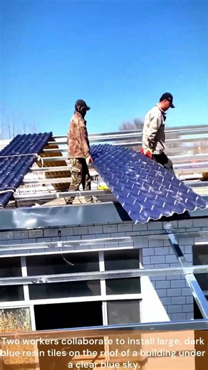resin roof tile installation 🏠 | modern roofing process step by step