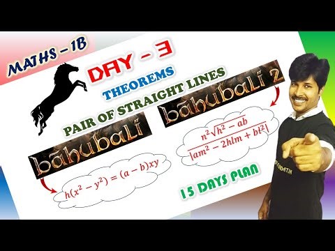 Day-3 / Pair Of Straight Lines Theorems
